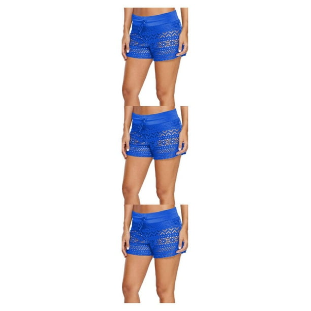 Pantalones cortos de encaje Negro Eigraketly para la playa Traje de baño Reutilizable