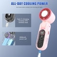 thumbnail image 5 of JELLOO Portable Handheld Fan Rechargeable Turbo Ice Cooling Fan Personal Mini Fan Small Foldable 3-IN-1 Neck/Desk/Hand Fan, Travel Essentials Gifts, 5 of 8