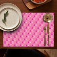 thumbnail image 5 of Pink Breast Cancer Summer Placemats Table Placemats Set Of 4-Linen Kitchen Washable Placemats Table Mats 11.8"x17.7" Non-Slip Heat Resistant, 5 of 6