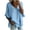 Sky Blue, variant on Women's Deep V-Neck Dolman Half Sleeve Blouse Loose Fit Casual Summer Top for Everyday Brunch Vacation and Beach Wear