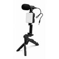 thumbnail image 1 of Kit Vlogging para Celular con Micrófono, Luz LED y Trípode 2 en 1, 1 of 5