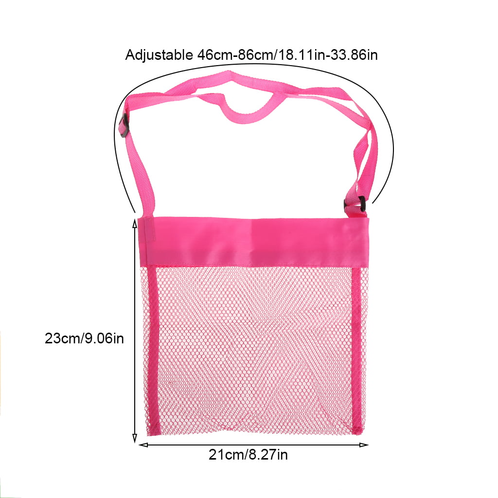 Portable Kids Sand Away Mesh Beach Bag Shell Collection Carrying Toys Storage 