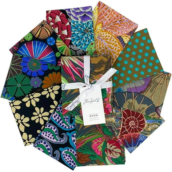 Fat Quarter Bundle - Kaffe Fassett Collective August 2024 Dark FreeSpirit 10 Count Fat Quarters Assorted Cotton Fabric Precuts (FB4FQGP.AUG24DARK) M203.40