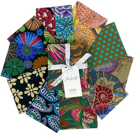 Fat Quarter Bundle - Kaffe Fassett Collective August 2024 Dark FreeSpirit 10 Count Fat Quarters Assorted Cotton Fabric Precuts (FB4FQGP.AUG24DARK) M203.40