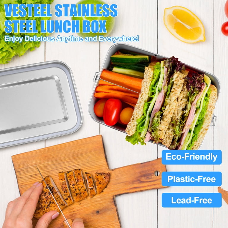 Vesteel Stainless Steel Bento Lunch Box, 29oz with Divider photo 8