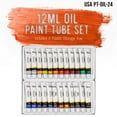 thumbnail image 2 of 24 Color Set of Art Oil Paint in 12ml Tubes - Rich Vivid Colors for Artists, Students, Beginners - Canvas Portrait, 2 of 4