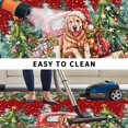 thumbnail image 4 of Christmas Outdoor Rug 4x6 Ft, Non Slip Washable Area Rug, Winter Xmas Tree Gingerbread Dogs Red Truck Red Patio Rugs Carpet Runner, Large Floor Mat for Indoor/Outdoor Deck Porch Camping, 4 of 8