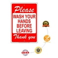 thumbnail image 4 of Details about Please Wash Your Hands Before Leaving Quarantine Disease Safety Notice Outdoor Novelty Unique Aluminum Metal Sign 18"x24", 4 of 4