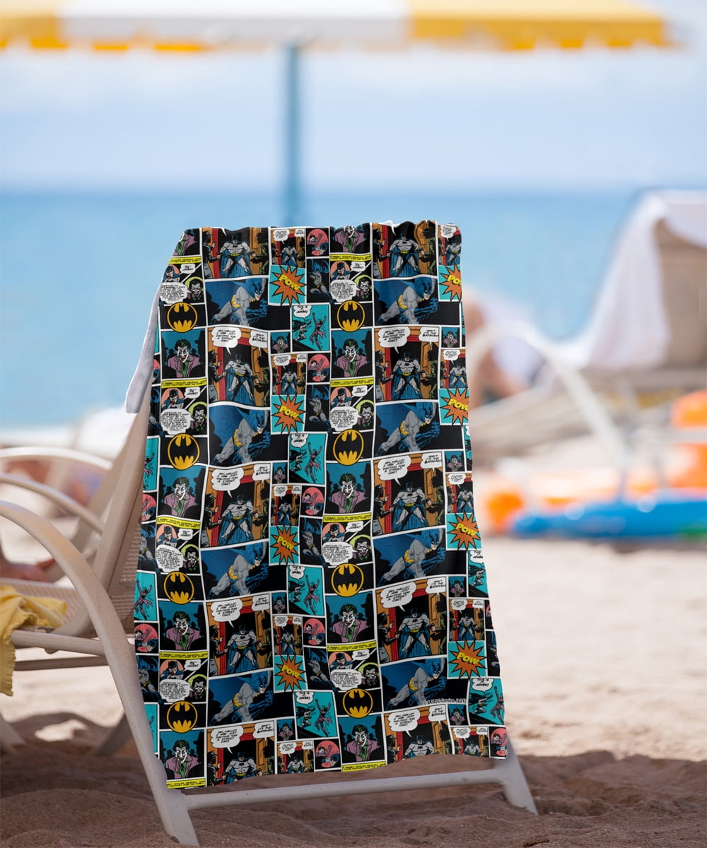 Batman Comic Pattern Officially Licensed Beach Towel 30' X 60'