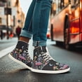 thumbnail image 4 of Wismoutput Skeleton Mushroom Print Barefoot Shoes Lace-up High-Top Walking Shoes for Men Boys Wide Width Size 5.5-14, 4 of 7