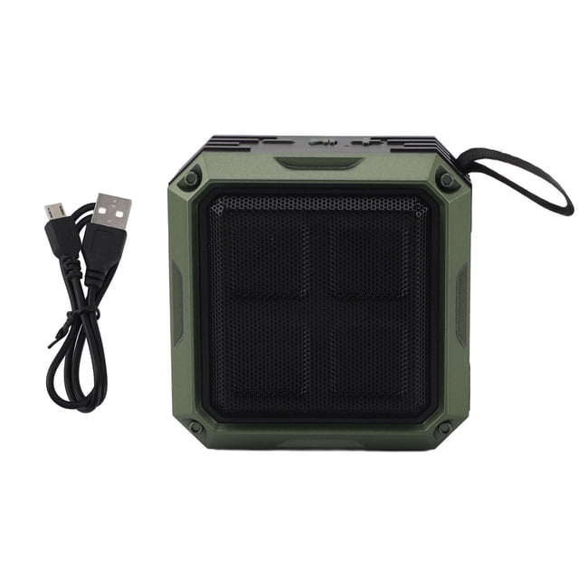 Altavoz Bluetooth recargable compatible con tarjeta de memoria, altavoz inalámbrico portátil pequeño para fiestas al aire libre, color verde