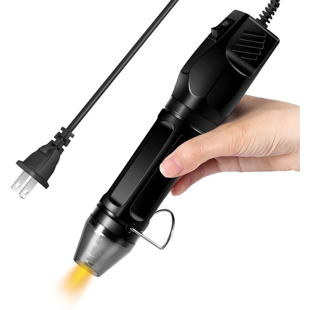Mini pistola de calor, pistola de aire caliente de mano de 300 W, herramienta de calor eléctrica portátil con cable de 5 pies de largo para manualidades de bricolaje, estampación, resina epoxi,