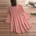 thumbnail image 3 of Aloohaidyvio Tops for Women,Women Vintage Three Quarter Lace V-Neck Top T-Shirt Blouse, 3 of 5
