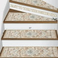 thumbnail image 2 of Cream Tan Carpet Stair Treads for Wooden Steps Indoor 15 Pack 8" X 30" Peel and Stick Stair Treads Non Slip Staircase Step Treads Reusable Stair Runner Rugs for Dogs, Kids and Elders, 2 of 4