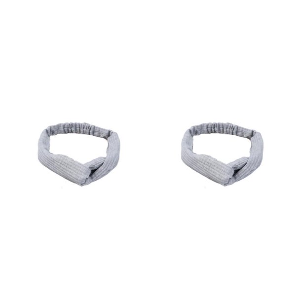 Diademas para mujer Sonducket diademas elásticas de punto deportivas turbante bandanas bandas para el cabello accesorios envolventes 2Conjunto Gris claro