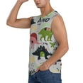 thumbnail image 3 of Bixox Men's Cute Dinosaurs Printed Shirt Sleeveless Fitness Tank Top-X-Large, 3 of 7