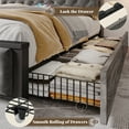 thumbnail image 6 of EnHomee Queen Bed Frame with 4 Storage Drawers Upholstered Platform Bed Frame with Headboard and Storage & Charge Station & LED Lights, 6 of 9