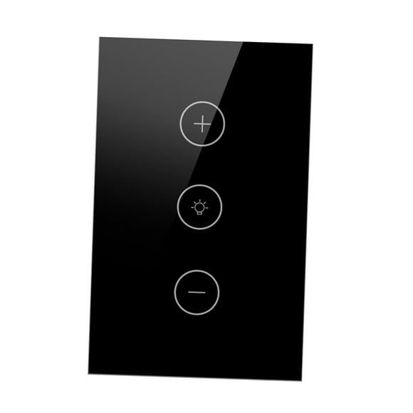 Interruptor Dimmer WIFI jinwen Panel táctil altavoz de voz Retroiluminación LED negro