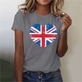 thumbnail image 1 of Fiudx Ofertas y Liquidaciones Blusa de Mujer Lisa Casual Manga Corta Moda Cuello Redondo Tops Regulares, 1 of 4