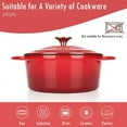 thumbnail image 2 of Ruba Enameled Cast Iron Dutch Oven with Self Basting Lid; Enamel Coated Cookware Pot 3QT - Gradated Red, 2 of 6
