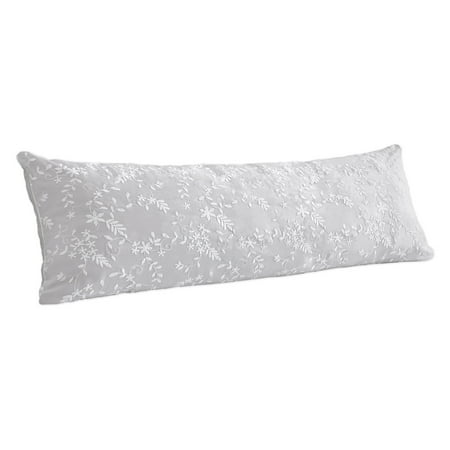 Sweet Jojo Designs Lace Grey Body Pillow Cover Case 54x20 (Pillow Not Included)