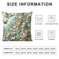 thumbnail image 5 of Leisuo Throw Pillow Cover Square Antique Watercolor Bird Blue Watercolour Pattern Porcelain Branch Cushion Home Decor Cases White, 5 of 5