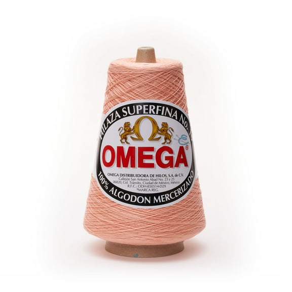 SUPERFINA NO.10 [240grs] by Omega | 100% Mercerized Cotton Yarn ideal for Fine Crochet - Color: 11 - Salmon 153
