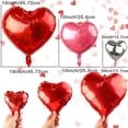 thumbnail image 3 of Love Heart Foil Valentines Balloons, Mylar Red Heart Shapes for Romantic Decorations, 3 of 4
