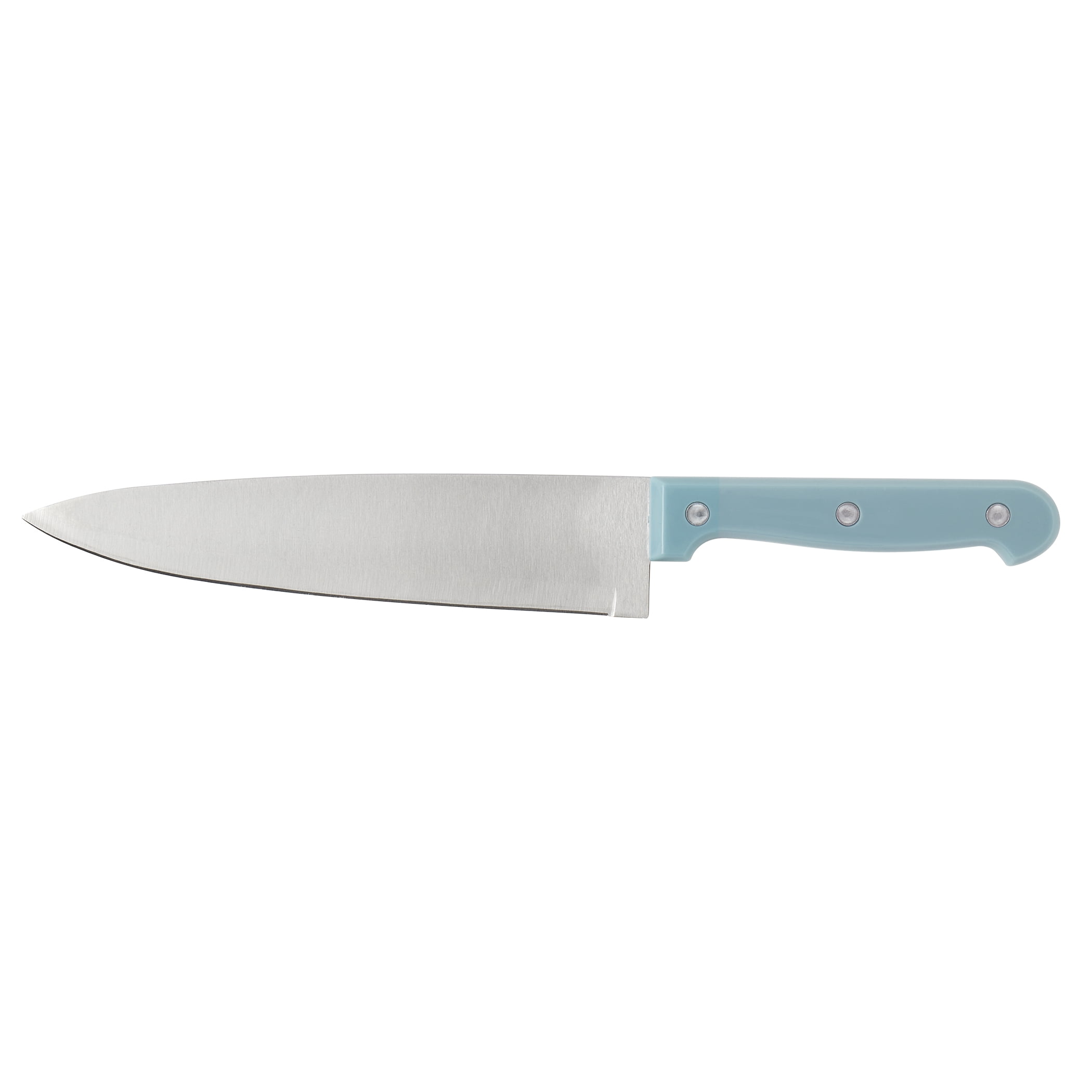 Basic Essentials 12 Piece Stainless Steel Kitchen Knife Set with Wood Block, Blue