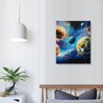 thumbnail image 4 of Patifu Planets Stars Space Wall Decor Canvas Art for Home Office 12x16 in, 4 of 5