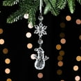 thumbnail image 2 of Gibobby Adornos navideños de cristal para decoraciones de árboles de Navidad, de nieve acrílicos colgantes y adornos de carámbanos con de gota(D), 2 of 4