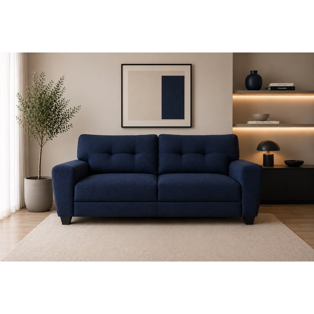 Sofa EL BAZAR STORE Sidney Lino Azul marino 3 plazas Modular Moderno