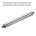 thumbnail image 3 of Uxcell Stainless Steel Gravity Conveyor Roller Transmission Galvanized End Silver 1.5"x16", 3 of 5