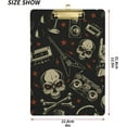 thumbnail image 3 of FMSHPON Skull Clipboard Hardboard Wood Nursing Clip Board and Pull for Standard A4 Letter 13x9 inches, 3 of 8