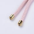thumbnail image 4 of Nylon Twisted Cord Bracelet Making Slider Bracelet Making with Brass Findings Cadmium Free & Lead Free Long-Lasting Plated Tree of Life Pink Real 18K Gold Plated 210~220x2mm Hole: 2mm, 4 of 5