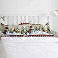 thumbnail image 5 of Christmas Cute Snowman Full Size Comforter Set, Elk Snowflakes Tree Plaid Winter Soft Bedding for All Seasons, 4 Pcs Bed Set with 1Comforter (86"x86") ,1 Sheet(80"x116"), 2 Pillowcases (19"x29"), 5 of 7
