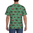 thumbnail image 3 of Vsdgher Christmas Dachshund Print Men's Dry Fit Mesh Athletic Shirts Moisture Wicking Tennis T-Shirt Tops, 3 of 9