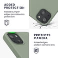 thumbnail image 3 of Étui en Silicone TPU Compatible avec iPhone 13 - Étui de Téléphone Mince avec Finition Douce - Gris Vert, 3 of 8