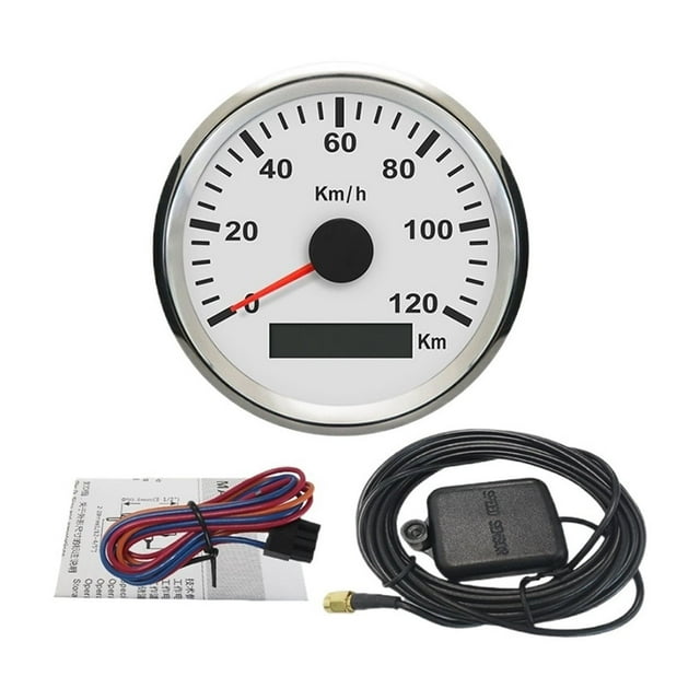 85mm GPS Speedometer 120KM/H 200KM/H IP67 Waterproof Speed Gauge For Car Truck SUV With Backlight 9-32V With Red Backlight ,Universal Compatibility