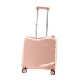 thumbnail image 3 of BELOVING Kids Ride on Suitcase with Wheels Cartoon Compact Lightweight Travel Luggage Pink, 3 of 10