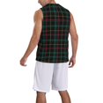thumbnail image 2 of Sikiie Buffalo Plaid Dark Green Basketball Jersey Reversible Men's Mesh Athletic Sports Shirts Training Practice S-4XL3X-Large, 2 of 6