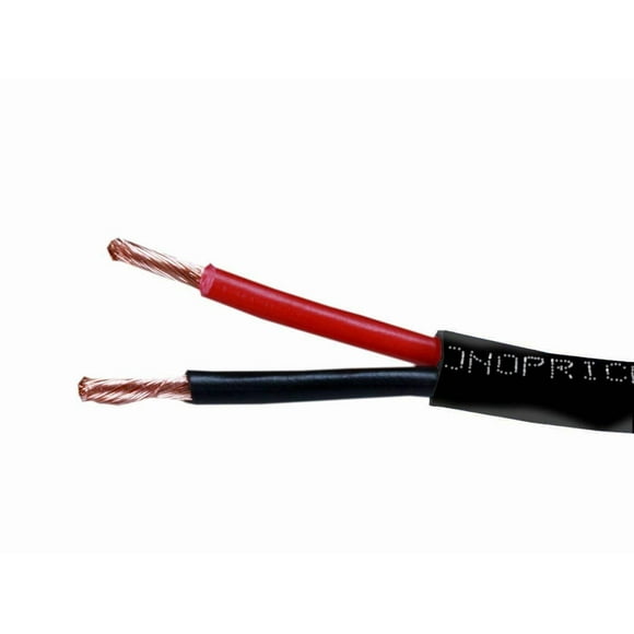 Cable de altavoz Monoprice de 4 conductores, 16 AWG, 30 m, clasificación CL2, negro