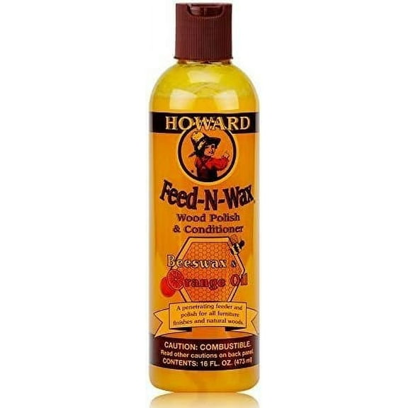 Howard FW0016 Feed-N-Wax Wood Polish and Conditioner, 16-Ounce 3-Pack