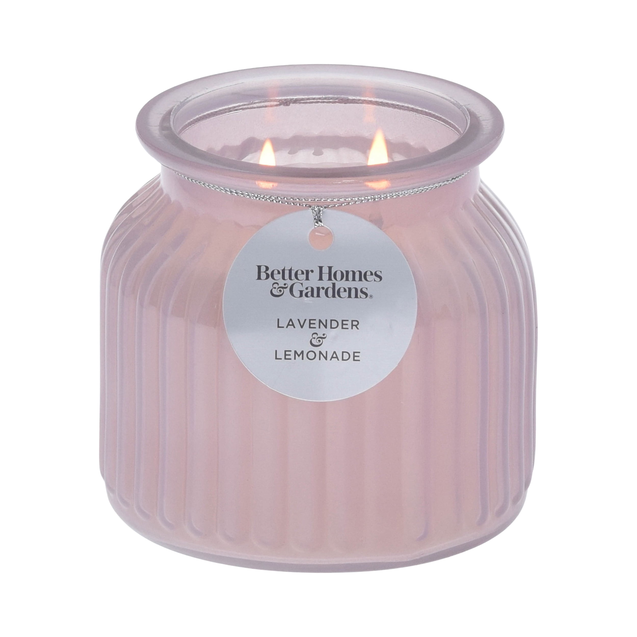 Better Homes & Gardens 16.5oz Lavender & Lemonade Scented 2 Wick Pagoda Jar Candle