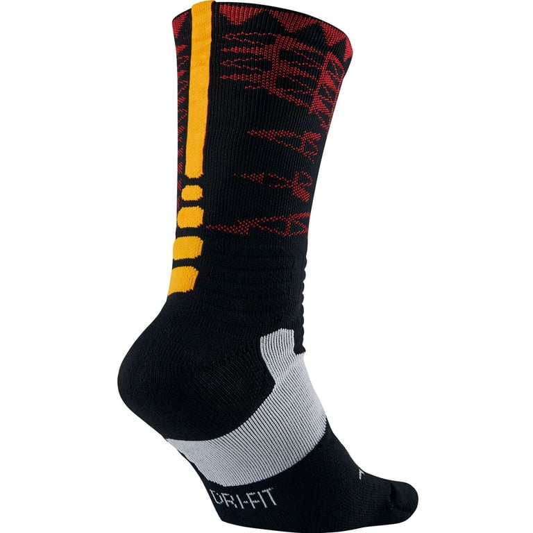 Nike Lebron Hyper Elite Men s Basketball Socks Black University Gold sx5067 013 Walmart
