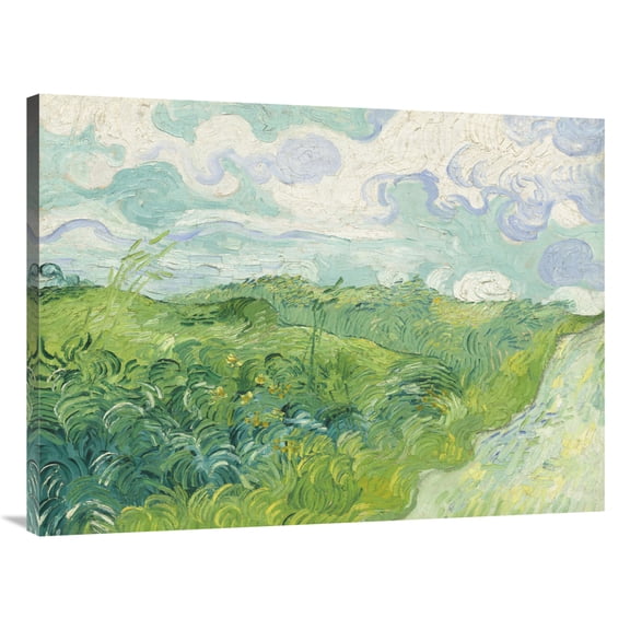 Global Gallery's 'Green Wheat Fields, Auvers' by Vincent van Gogh Stretched Canvas Wall Art