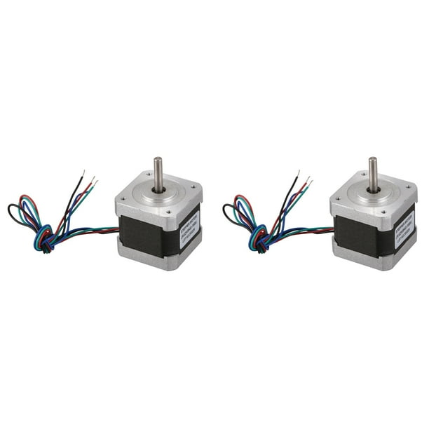 2X Motor Paso A Paso HíBrido NEMA 17 42 0.9 Grados 40 mm 1.68A Motor Paso A Paso de 2 Fases para Enrutador CNC