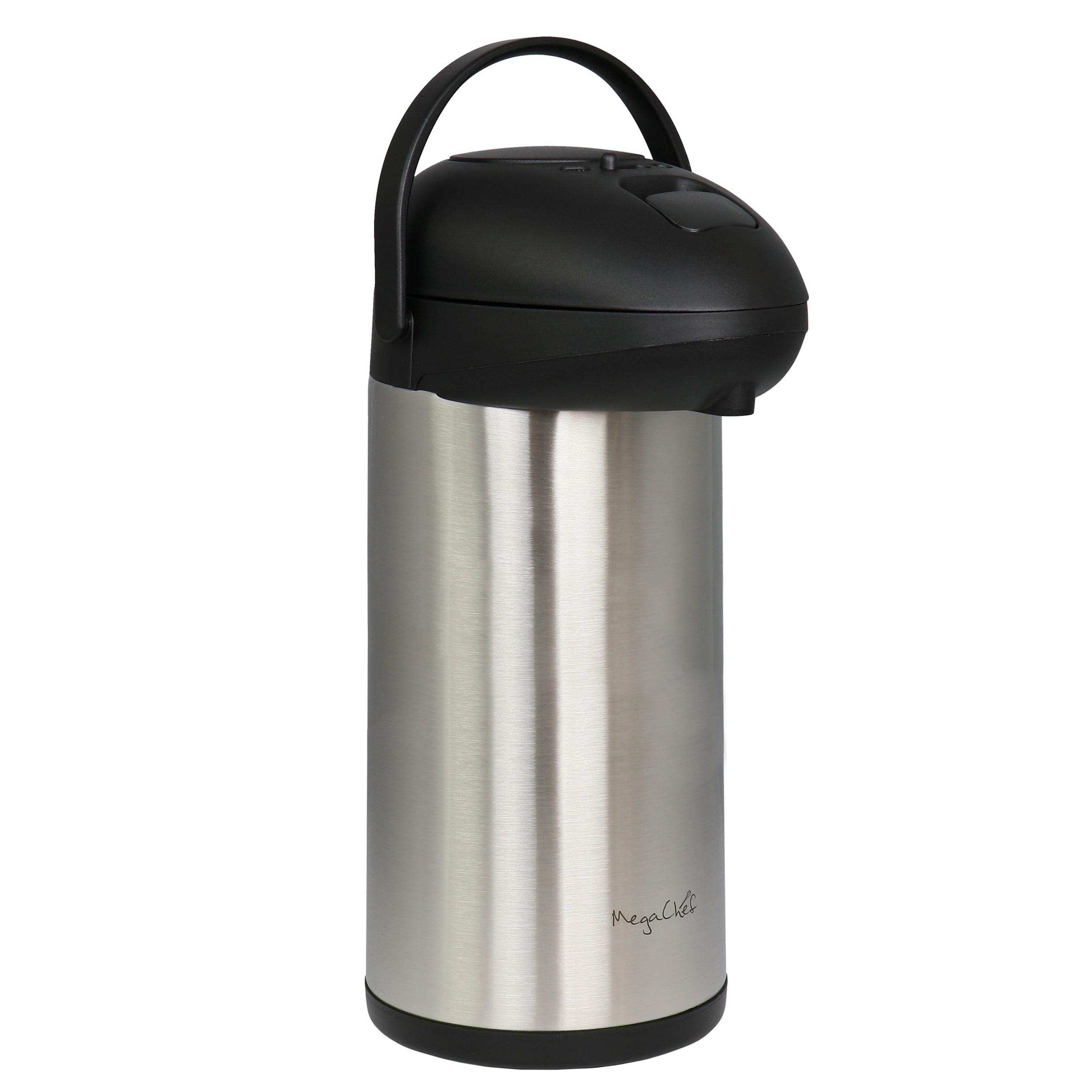 MegaChef 5 Liter Stainless Steel Vacuum Body Pump Cap Air Pot