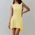 thumbnail image 2 of Women’s Sleeveless A-Line High Low Hem Dress Elegant Fit and Flare Cocktail Party Graduation Dress, 2 of 8