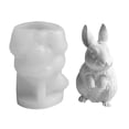 thumbnail image 1 of Molde de vela de conejo de Pascua, molde para hacer velas, molde de resina de conejito para escaparate, 1 of 7